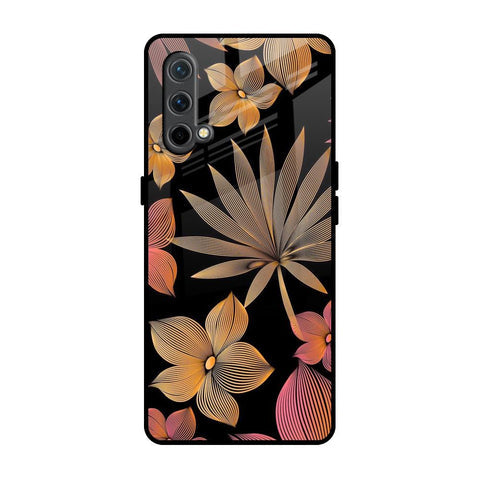 Lines Pattern Flowers Glossy Case for OnePlus Nord CE