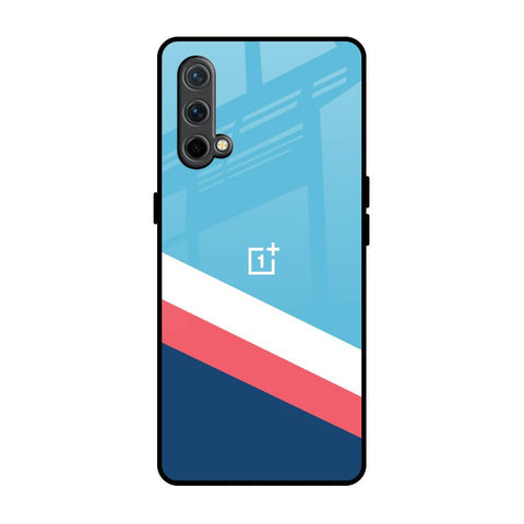 Pink & White Stripes Glossy Case For OnePlus Nord CE