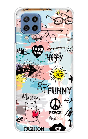 Happy Doodle Soft Cover for Samsung Galaxy M32