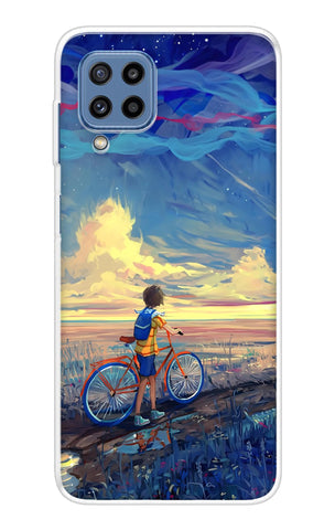 Riding Bicycle to Dreamland Soft Cover for Samsung Galaxy M32