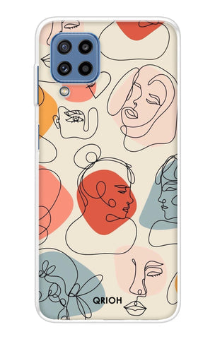 Abstract Faces Soft Cover for Samsung Galaxy M32