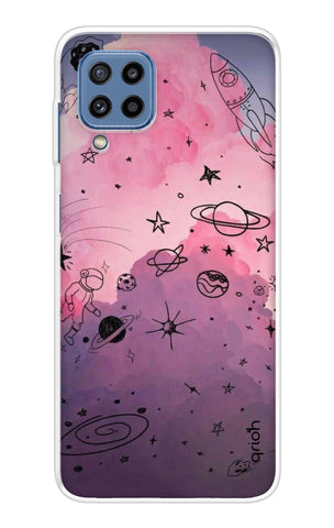 Space Doodles Art Soft Cover For Samsung Galaxy M32