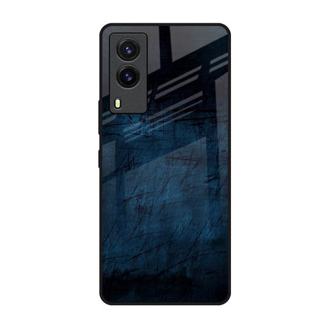 Dark Blue Grunge Glossy Case for Vivo V21e