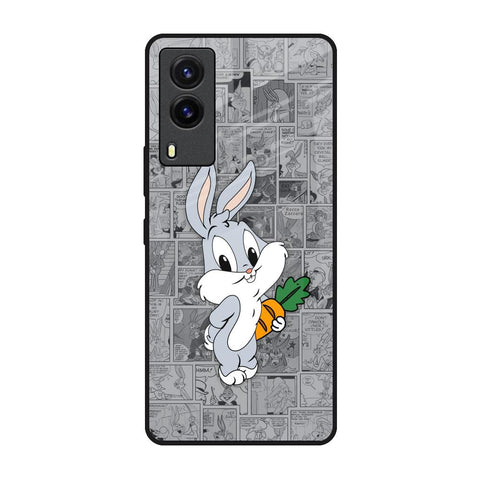 Cute Baby Bunny Glossy Case for Vivo V21e