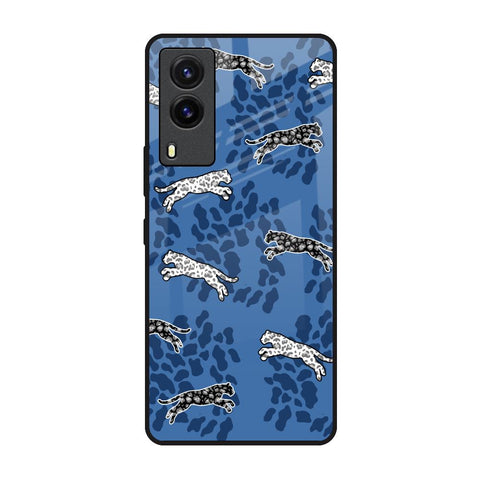 Blue Cheetah Glossy Case for Vivo V21e