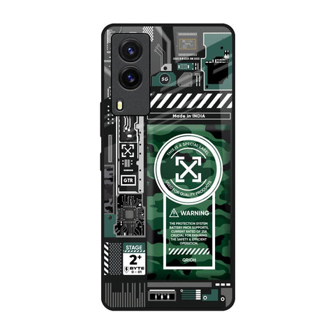 Green Camo Circuit Glossy Case for Vivo V21e