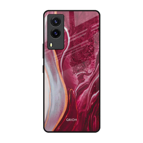 Crimson Ruby Glossy Case for Vivo V21e