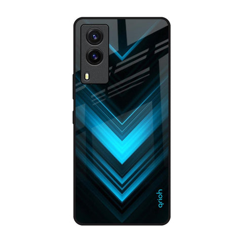 Vertical Blue Arrow Glossy Case For Vivo V21e
