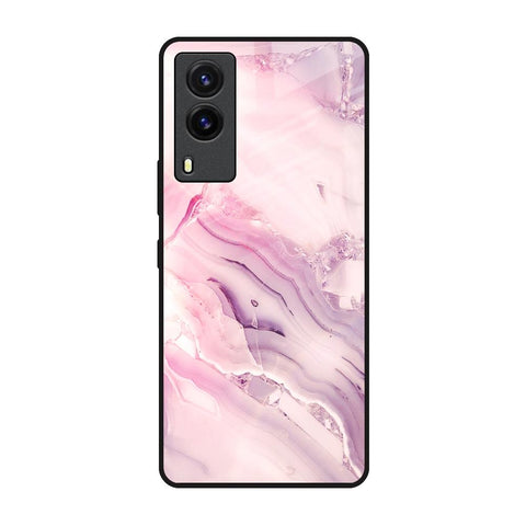 Diamond Pink Gradient Glossy Case For Vivo V21e