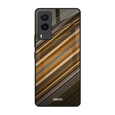Diagonal Slash Pattern Glossy Case for Vivo V21e