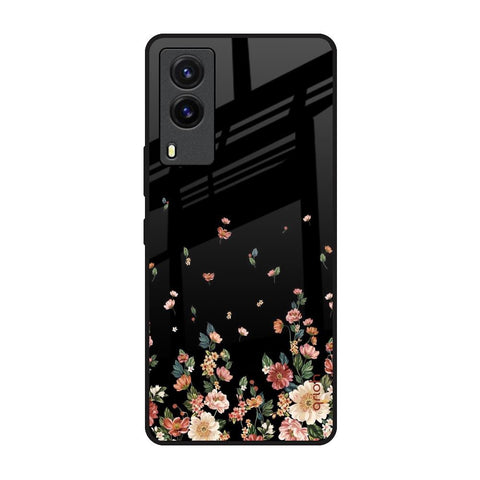 Floating Floral Print Glossy Case for Vivo V21e