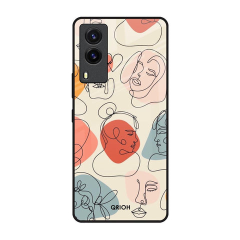Abstract Faces Glossy Case for Vivo V21e