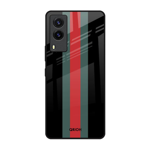 Vertical Stripes Glossy Case for Vivo V21e