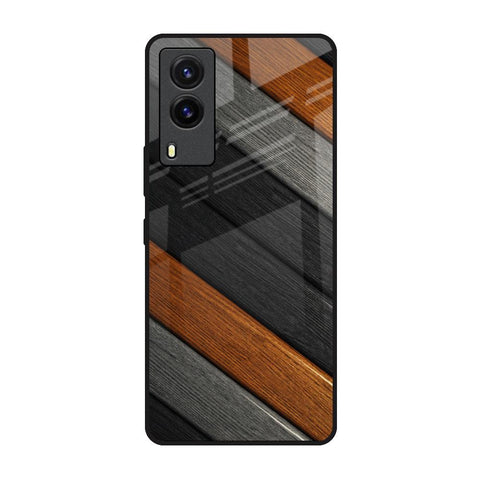 Tri Color Wood Glossy Case for Vivo V21e
