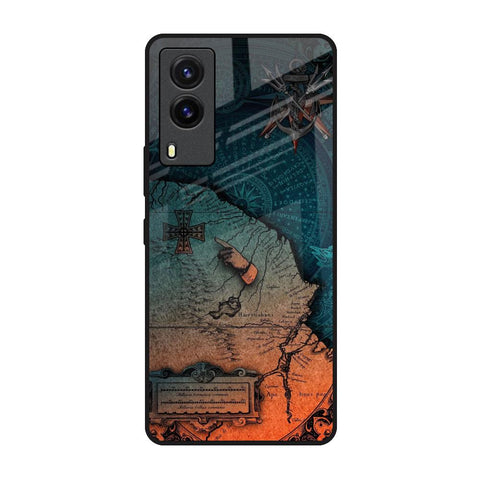 Geographical Map Glossy Case for Vivo V21e