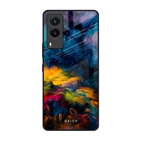 Multicolor Oil Painting Glossy Case for Vivo V21e