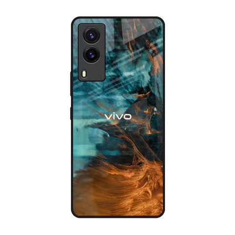 Golden Splash Glossy Case for Vivo V21e