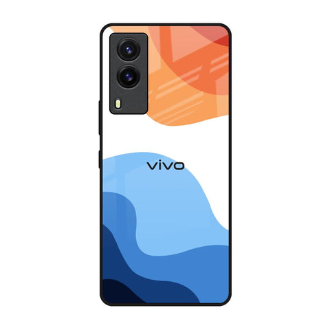 Wavy Color Pattern Glossy Case for Vivo V21e