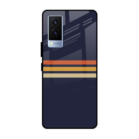 Tricolor Stripes Glossy Case For Vivo V21e