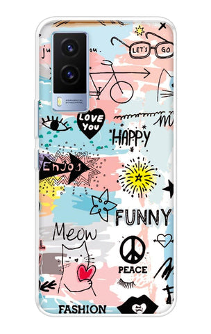Happy Doodle Soft Cover for Vivo V21e