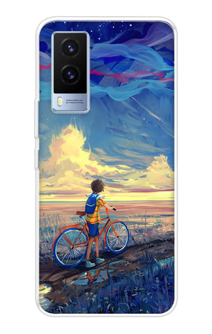 Riding Bicycle to Dreamland Soft Cover for Vivo V21e