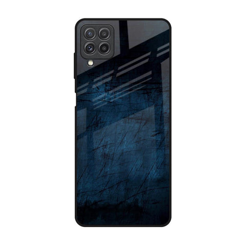 Dark Blue Grunge Glossy Case for Samsung Galaxy A22