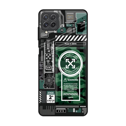 Green Camo Circuit Glossy Case for Samsung Galaxy A22