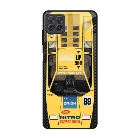 Yellow Racing Car Glossy Case for Samsung Galaxy A22