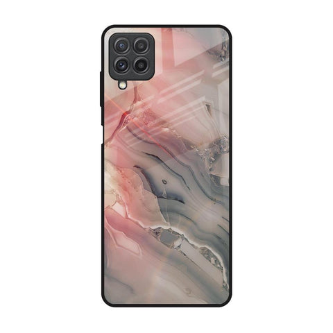 Pink And Grey Marble Glossy Case For Samsung Galaxy A22