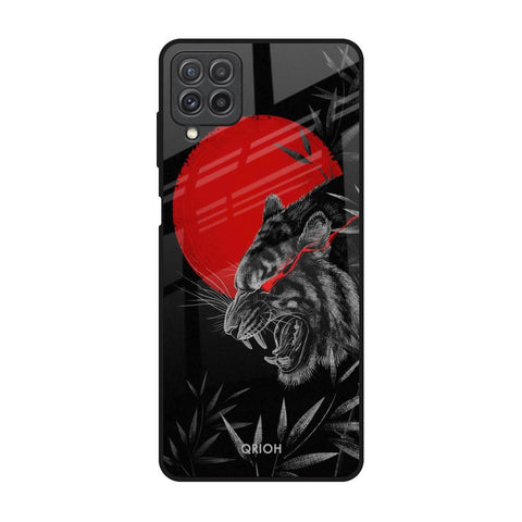 Red Moon Tiger Glossy Case for Samsung Galaxy A22
