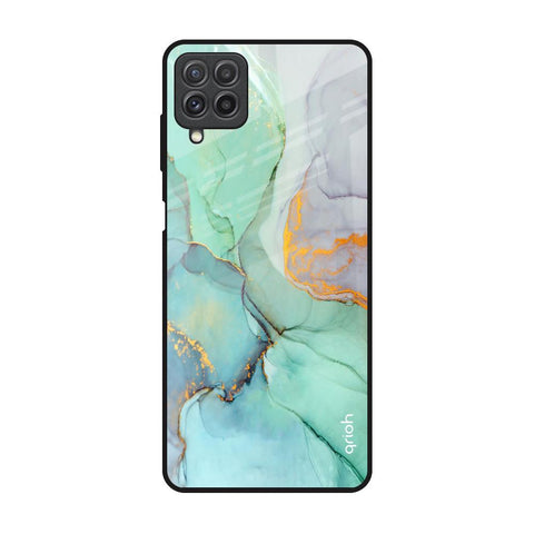 Green Marble Glossy Case for Samsung Galaxy A22