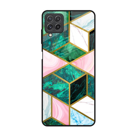 Seamless Green Marble Glossy Case for Samsung Galaxy A22