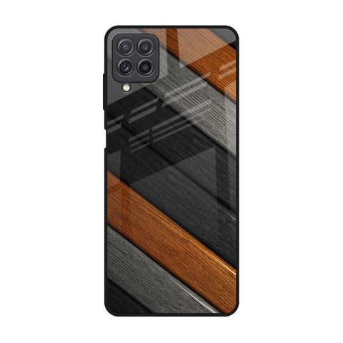Tri Color Wood Glossy Case for Samsung Galaxy A22