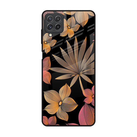Lines Pattern Flowers Glossy Case for Samsung Galaxy A22
