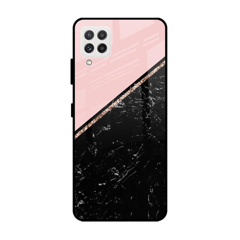 Marble Texture Pink Glossy Case For Samsung Galaxy A22