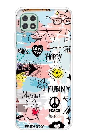 Happy Doodle Soft Cover for Samsung Galaxy A22