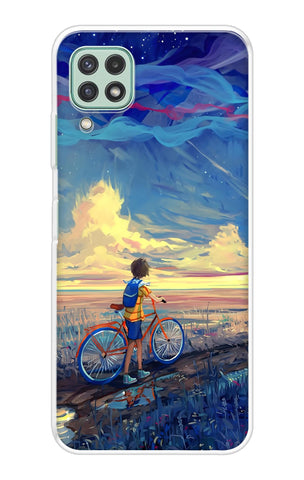 Riding Bicycle to Dreamland Soft Cover for Samsung Galaxy A22