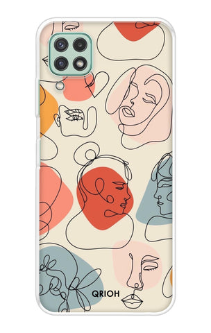 Abstract Faces Soft Cover for Samsung Galaxy A22