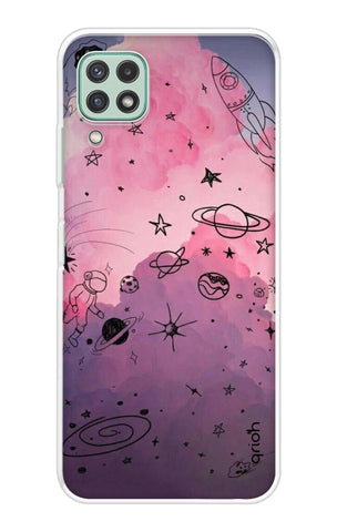 Space Doodles Art Soft Cover For Samsung Galaxy A22