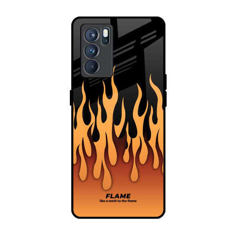 Fire Flame Glossy Case for Oppo Reno6