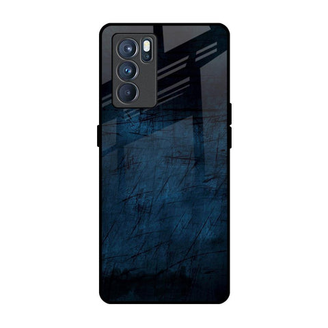 Dark Blue Grunge Glossy Case for Oppo Reno6