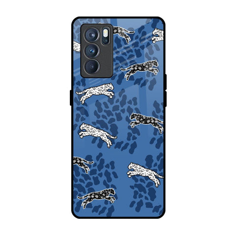 Blue Cheetah Glossy Case for Oppo Reno6