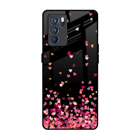 Heart Rain Fall Glossy Case For Oppo Reno6