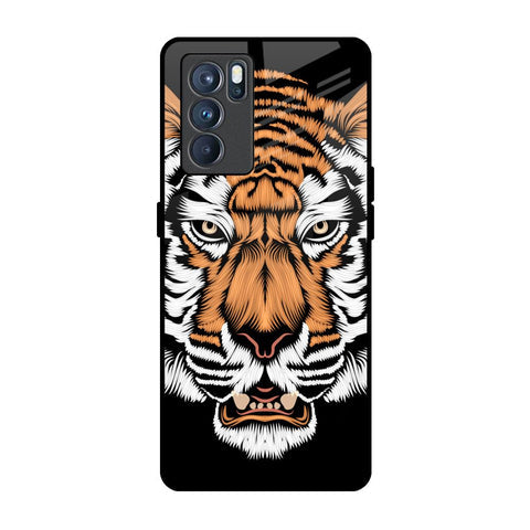 Angry Tiger Glossy Case For Oppo Reno6