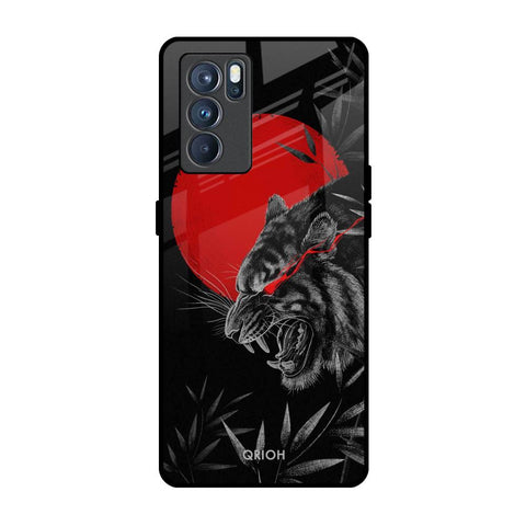 Red Moon Tiger Glossy Case for Oppo Reno6