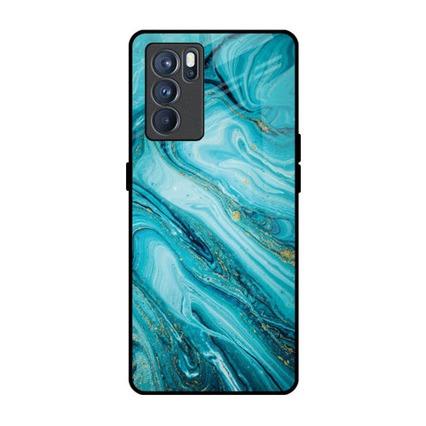 Ocean Marble Glossy Case for Oppo Reno6