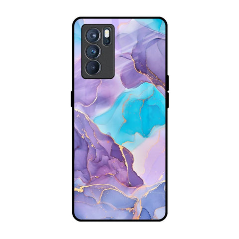 Alcohol ink Marble Glossy Case for Oppo Reno6