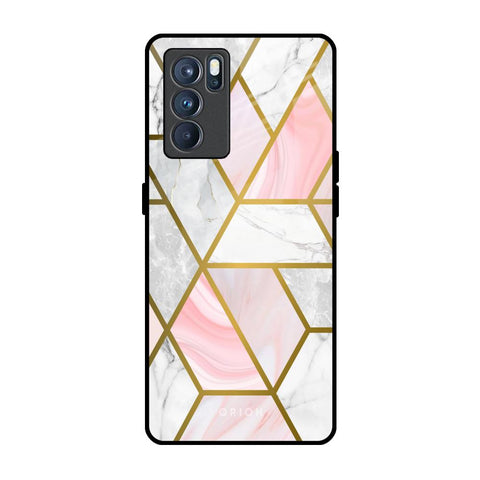 Geometrical Marble Glossy Case for Oppo Reno6