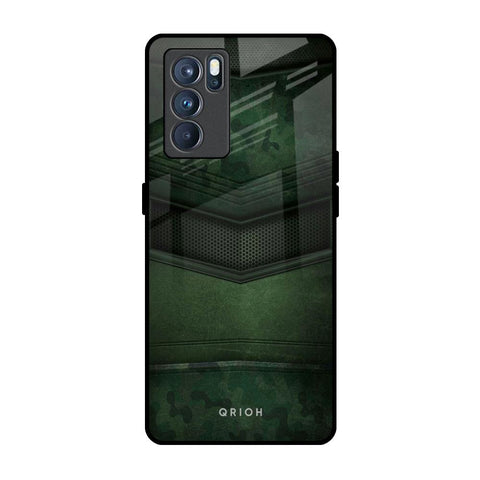Green Leather Glossy Case for Oppo Reno6
