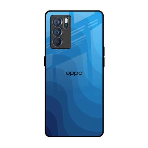 Blue Wave Abstract Glossy Case for Oppo Reno6